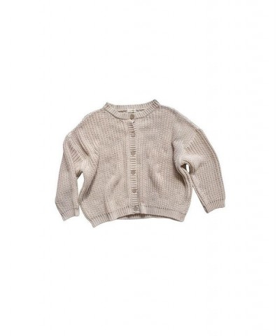 Women's Maternity Organic Cotton Chunky Cardigan Tan/Beige $57.80 Sweaters