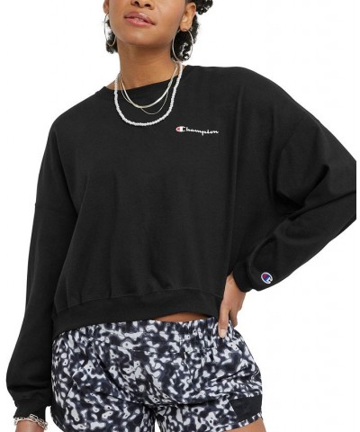 Women's Graphic Crewneck Long-Sleeve T-Shirt Black $14.86 Tops