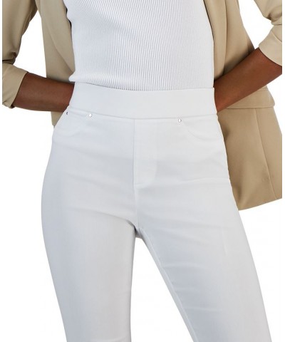 Women's High-Rise Pull-On Flare-Leg Pants White $28.86 Pants