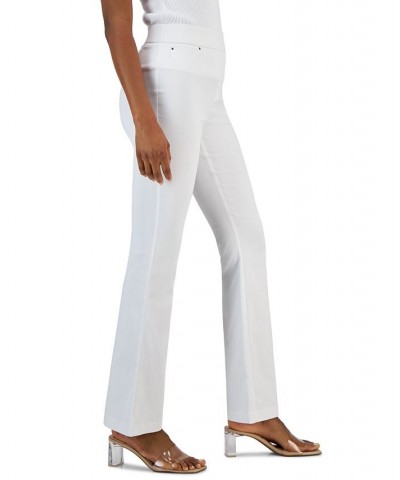 Women's High-Rise Pull-On Flare-Leg Pants White $28.86 Pants