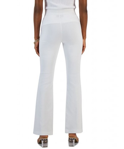 Women's High-Rise Pull-On Flare-Leg Pants White $28.86 Pants