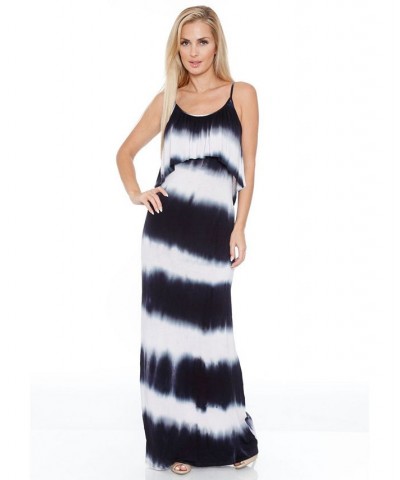 Women's Kaleatie Dye Overlay Maxi Dress Black $37.44 Dresses