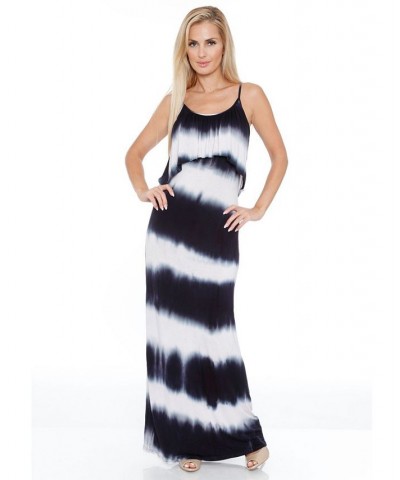 Women's Kaleatie Dye Overlay Maxi Dress Black $37.44 Dresses