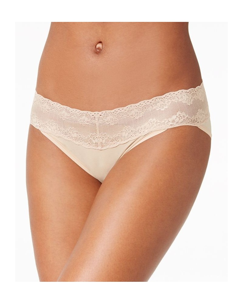 Bliss Perfection Lace-Waist Bikini Underwear 756092 Cafe (Nude 5) $12.98 Underwears