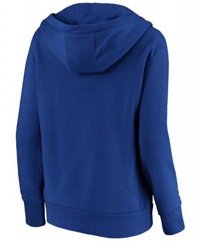 Plus Size Royal Chicago Cubs Victory Script Crossover Neck Pullover Hoodie Royal $32.00 Sweatshirts