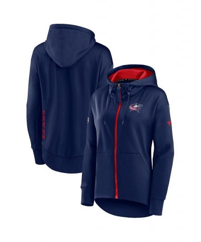 Women's Branded Navy Columbus Blue Jackets Authentic Pro Rink Full-zip Hoodie Navy $50.00 Sweatshirts