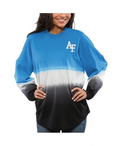 Women's Royal Air Force Falcons Ombre Long Sleeve Dip-Dyed Spirit Jersey Royal $50.34 Tops