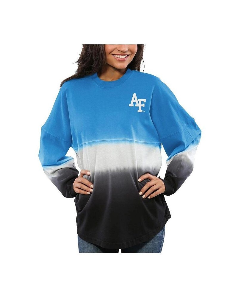 Women's Royal Air Force Falcons Ombre Long Sleeve Dip-Dyed Spirit Jersey Royal $50.34 Tops