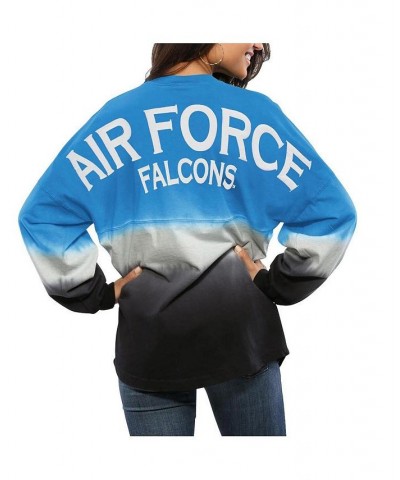 Women's Royal Air Force Falcons Ombre Long Sleeve Dip-Dyed Spirit Jersey Royal $50.34 Tops