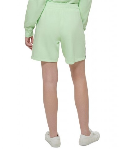 Women's Logo-Graphic Elastic-Waist Pull-On Shorts Lime Mint $27.25 Shorts