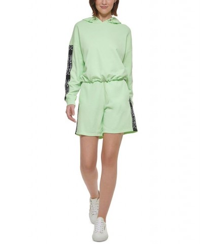 Women's Logo-Graphic Elastic-Waist Pull-On Shorts Lime Mint $27.25 Shorts