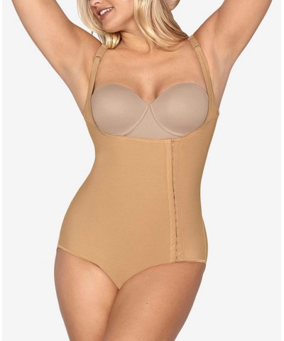 Women's Diagonal Hook and Eye Classic Bottom Firm Body Shaper Tan/Beige $47.25 Shapewear