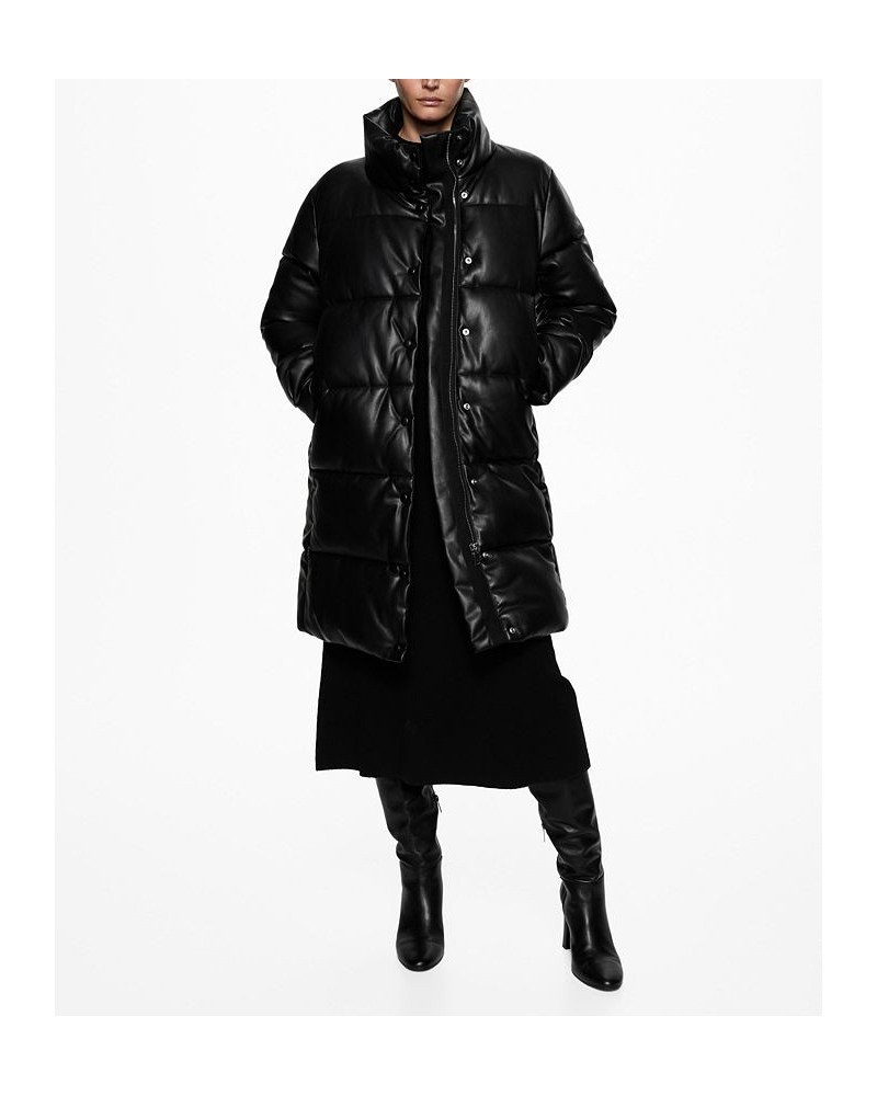 Women's Quilted Skin Style Jacket Black $79.20 Coats