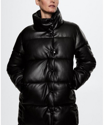 Women's Quilted Skin Style Jacket Black $79.20 Coats