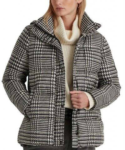 Women's Glencheck Print Hooded Puffer Coat Enlarged Glencheck $69.00 Coats