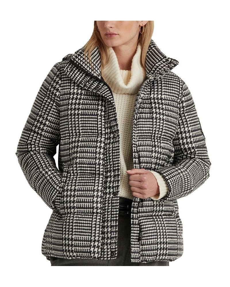 Women's Glencheck Print Hooded Puffer Coat Enlarged Glencheck $69.00 Coats