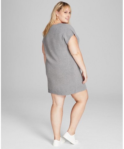 Trendy Plus Size Vest Dress Gray $17.60 Dresses