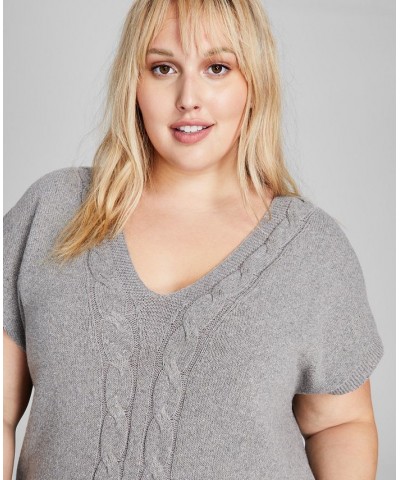 Trendy Plus Size Vest Dress Gray $17.60 Dresses