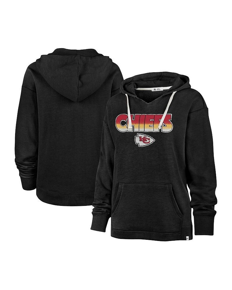 Women's Black Kansas City Chiefs Color Rise Kennedy Pullover Hoodie Black $35.70 Sweatshirts