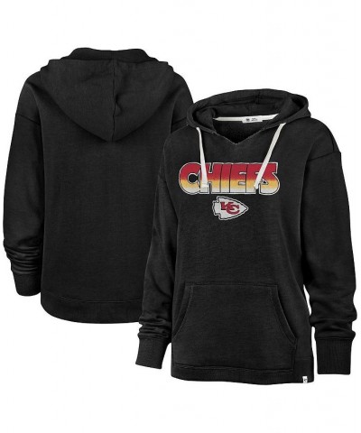 Women's Black Kansas City Chiefs Color Rise Kennedy Pullover Hoodie Black $35.70 Sweatshirts