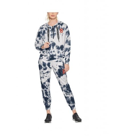 Women's White Navy Detroit Tigers Dakota Tie-Dye Half-Zip Hoodie White, Navy $37.80 Sweatshirts