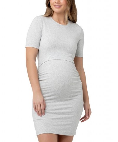 Organic Nursing Short Sleeve Dress Silver marle $43.45 Dresses