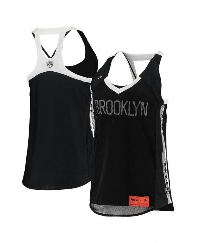 Women's Black Brooklyn Nets Dual Team Tank Top Black $50.60 Tops