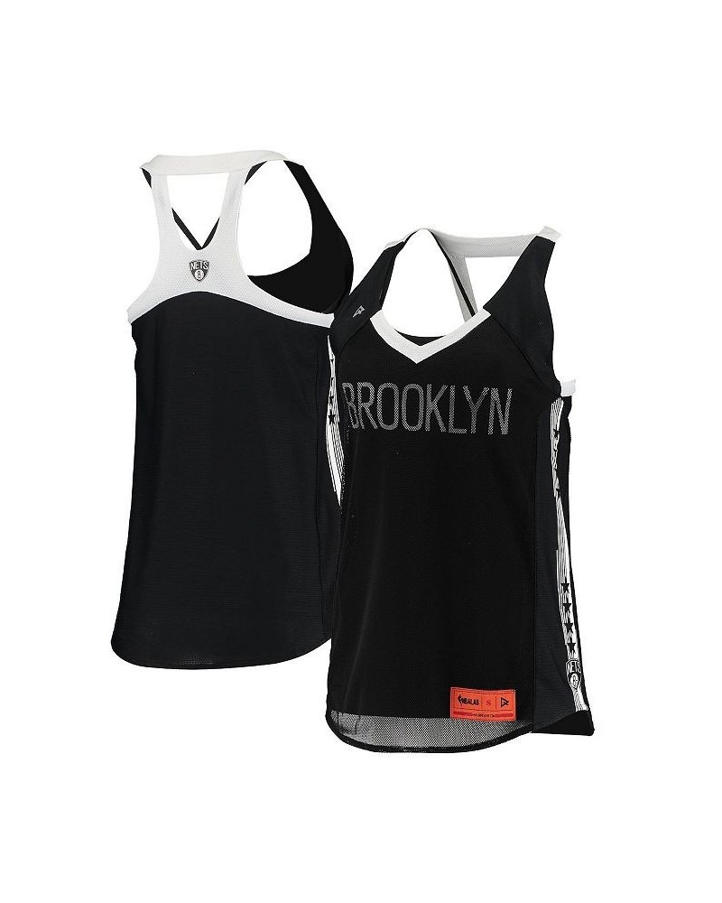 Women's Black Brooklyn Nets Dual Team Tank Top Black $50.60 Tops