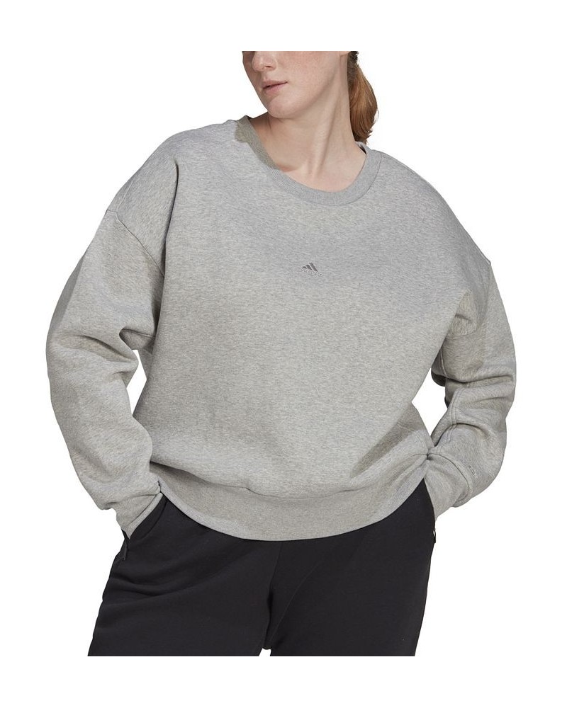 Plus Size All Season Crewneck Sweatshirt Medium Grey Heather $27.49 Sweatshirts