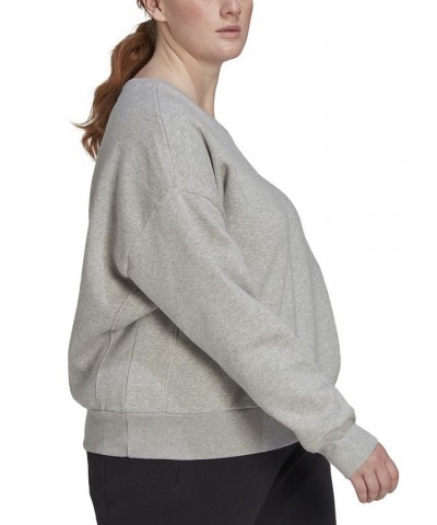 Plus Size All Season Crewneck Sweatshirt Medium Grey Heather $27.49 Sweatshirts