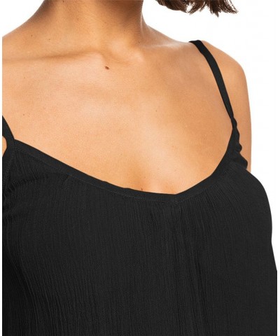 Juniors' Summer Adventures Solid Scoop-Neck Swim Dress Cover-Up Black $25.20 Swimsuits