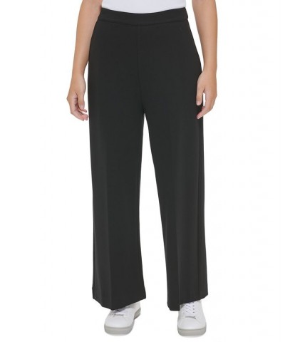 Women's Wide-Leg Ankle Pants Black $32.49 Pants