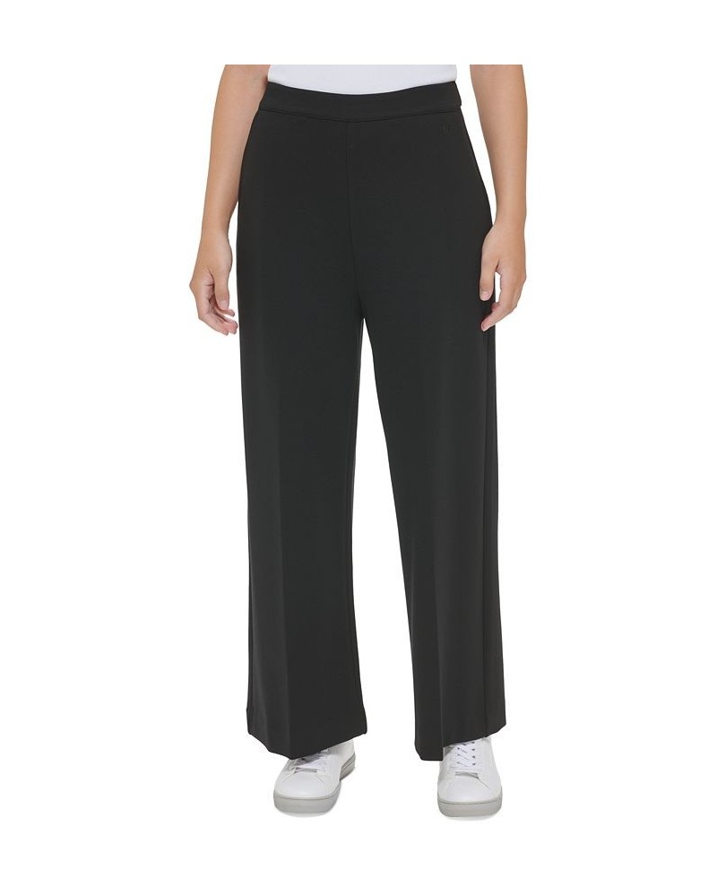 Women's Wide-Leg Ankle Pants Black $32.49 Pants