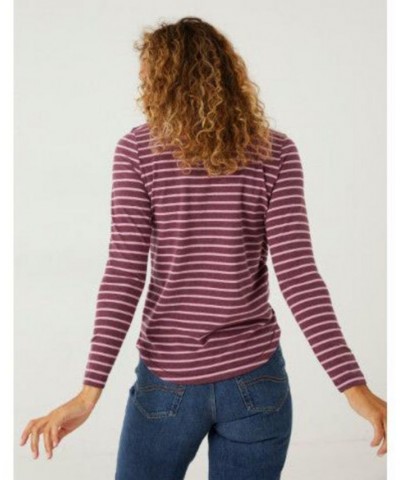 Organic Cotton Breton Tee - Women's Purple $20.77 Tops