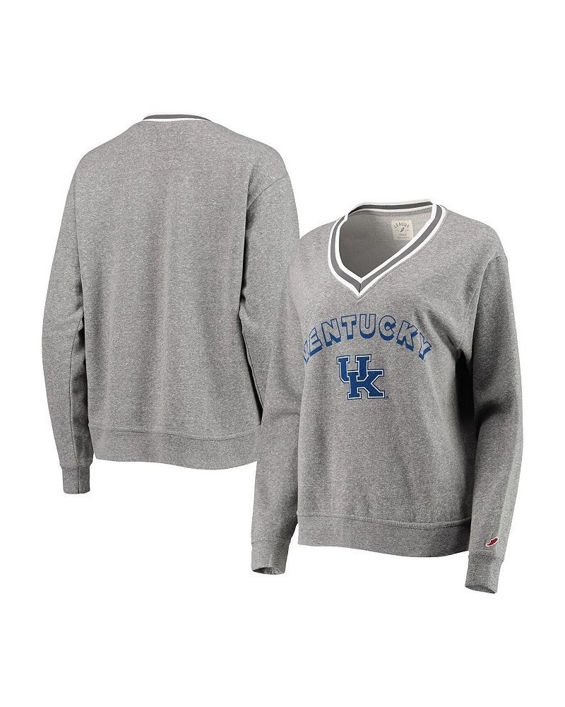 Women's Kentucky Wildcats Victory Springs Tri-Blend V-Neck Pullover Sweatshirt Heathered Gray $32.25 Sweatshirts