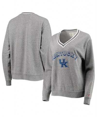 Women's Kentucky Wildcats Victory Springs Tri-Blend V-Neck Pullover Sweatshirt Heathered Gray $32.25 Sweatshirts