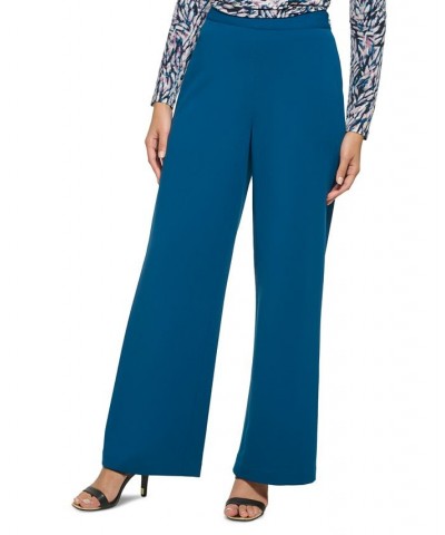 Women's Side-Zip Wide-Leg Pants Dark Topaz $29.15 Pants