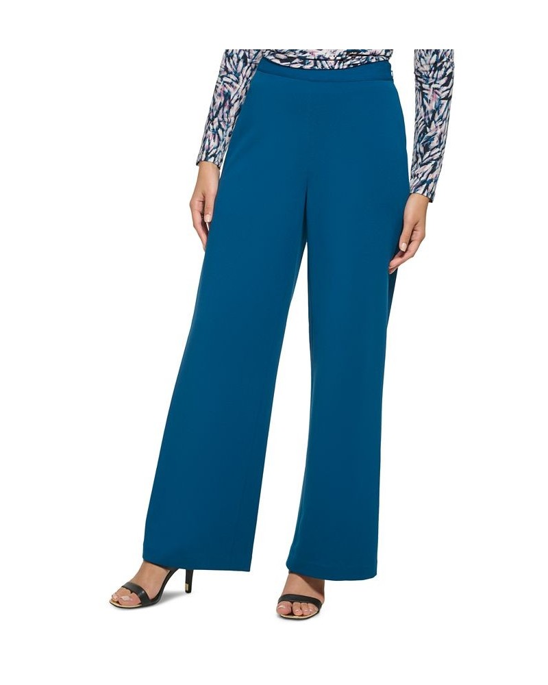 Women's Side-Zip Wide-Leg Pants Dark Topaz $29.15 Pants