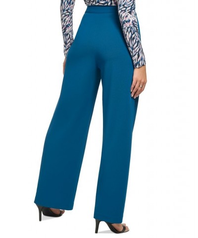 Women's Side-Zip Wide-Leg Pants Dark Topaz $29.15 Pants