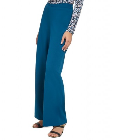 Women's Side-Zip Wide-Leg Pants Dark Topaz $29.15 Pants