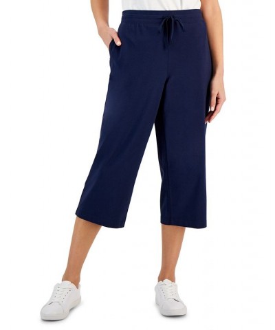 Knit Capri Pull on Pants Intrepid Blue $10.99 Pants