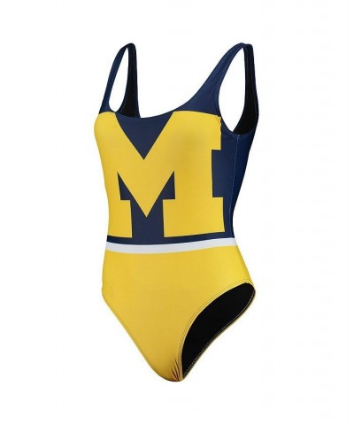 Women's Navy Michigan Wolverines One-Piece Bathing Suit Navy $26.00 Swimsuits