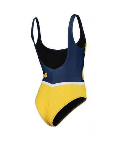 Women's Navy Michigan Wolverines One-Piece Bathing Suit Navy $26.00 Swimsuits