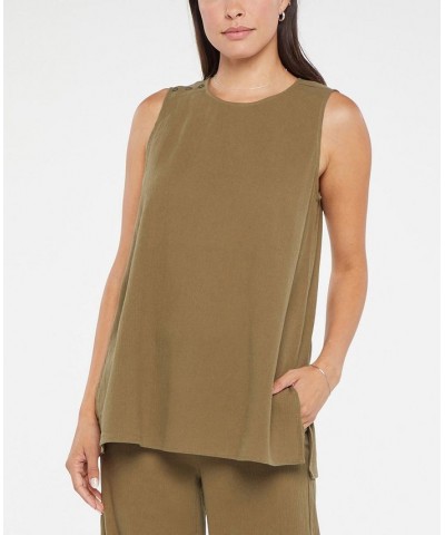 Women's Sleeveless Tunic Top Moss $33.97 Tops