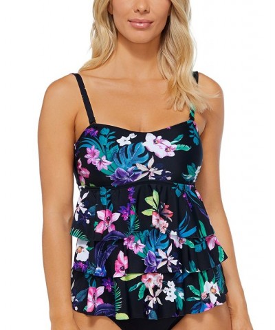 Tiered Floral-Print Convertible Tankini North Shore Multi $27.99 Swimsuits