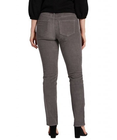 Women's Ruby Mid Rise Straight Leg Pants Dark Gray $45.76 Pants