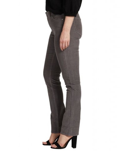 Women's Ruby Mid Rise Straight Leg Pants Dark Gray $45.76 Pants