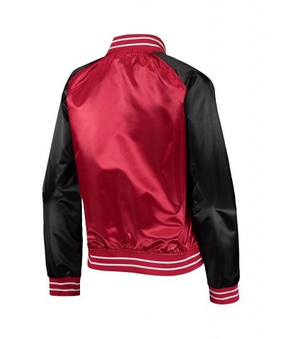 Women's Red Chicago Bulls Hardwood Classics Raglan Satin Full-Snap Jacket Red $54.00 Jackets