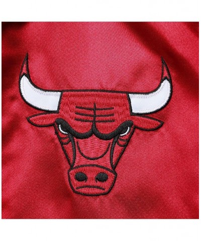 Women's Red Chicago Bulls Hardwood Classics Raglan Satin Full-Snap Jacket Red $54.00 Jackets