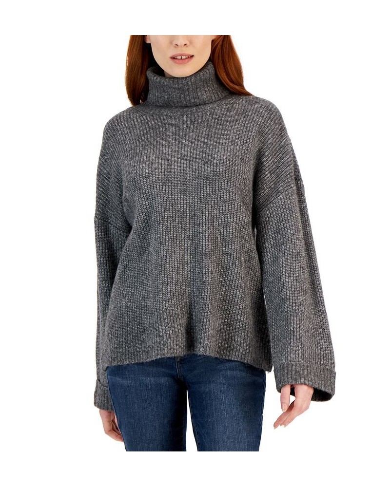 Women's Easy Pull-On Cowlneck Sweater Gray $24.30 Sweaters